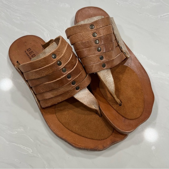 Bed|Stu Nemesis Brown Leather Women's Sandals Size 8.5 - Picture 11 of 12